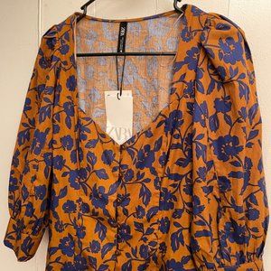 NWT Zara Floral Dress, size S